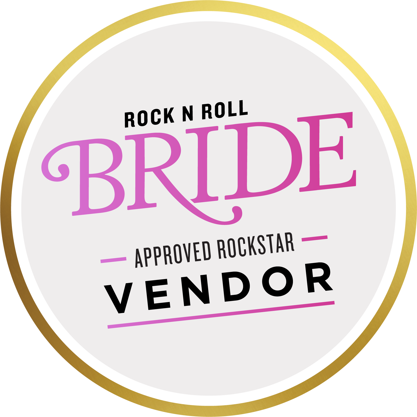 rock n roll bride badge