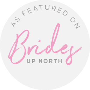 featured on brides up north badge